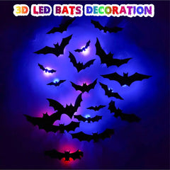 LED Glow Bat Wall Stickers