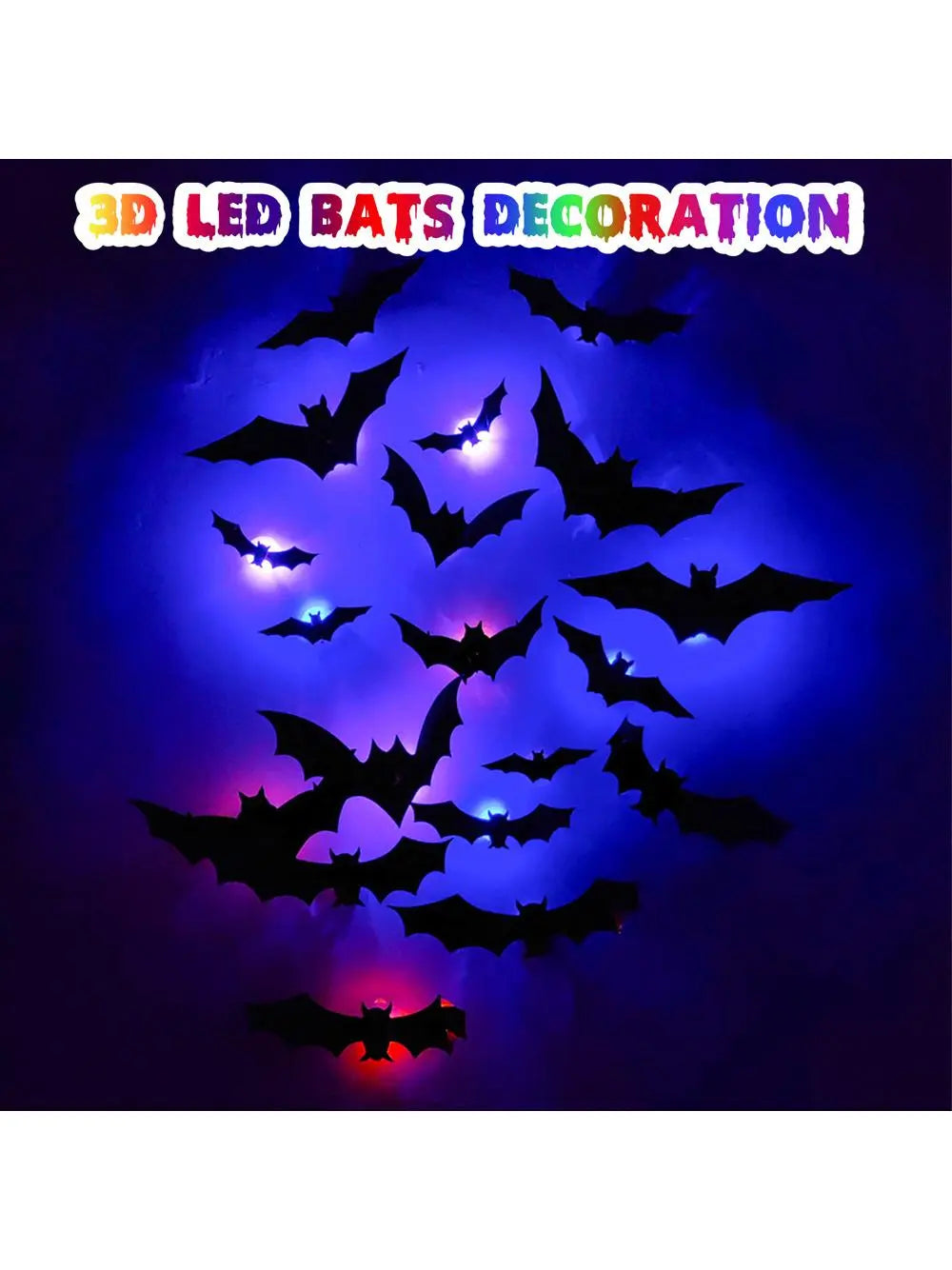LED Glow Bat Wall Stickers