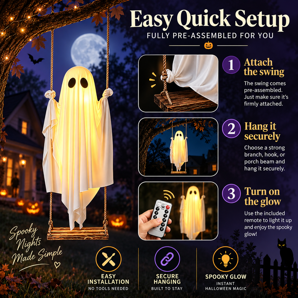 Sparkling Spooky Ghost
