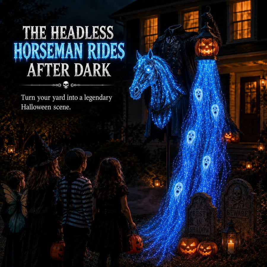 Animated Headless Horseman Garden Light