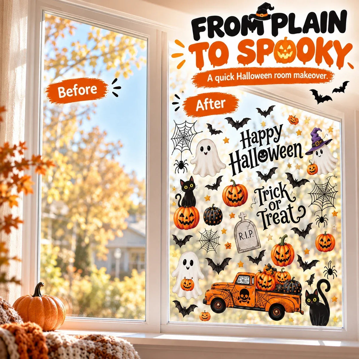 Realistic Spooky Wall & Window Stickers