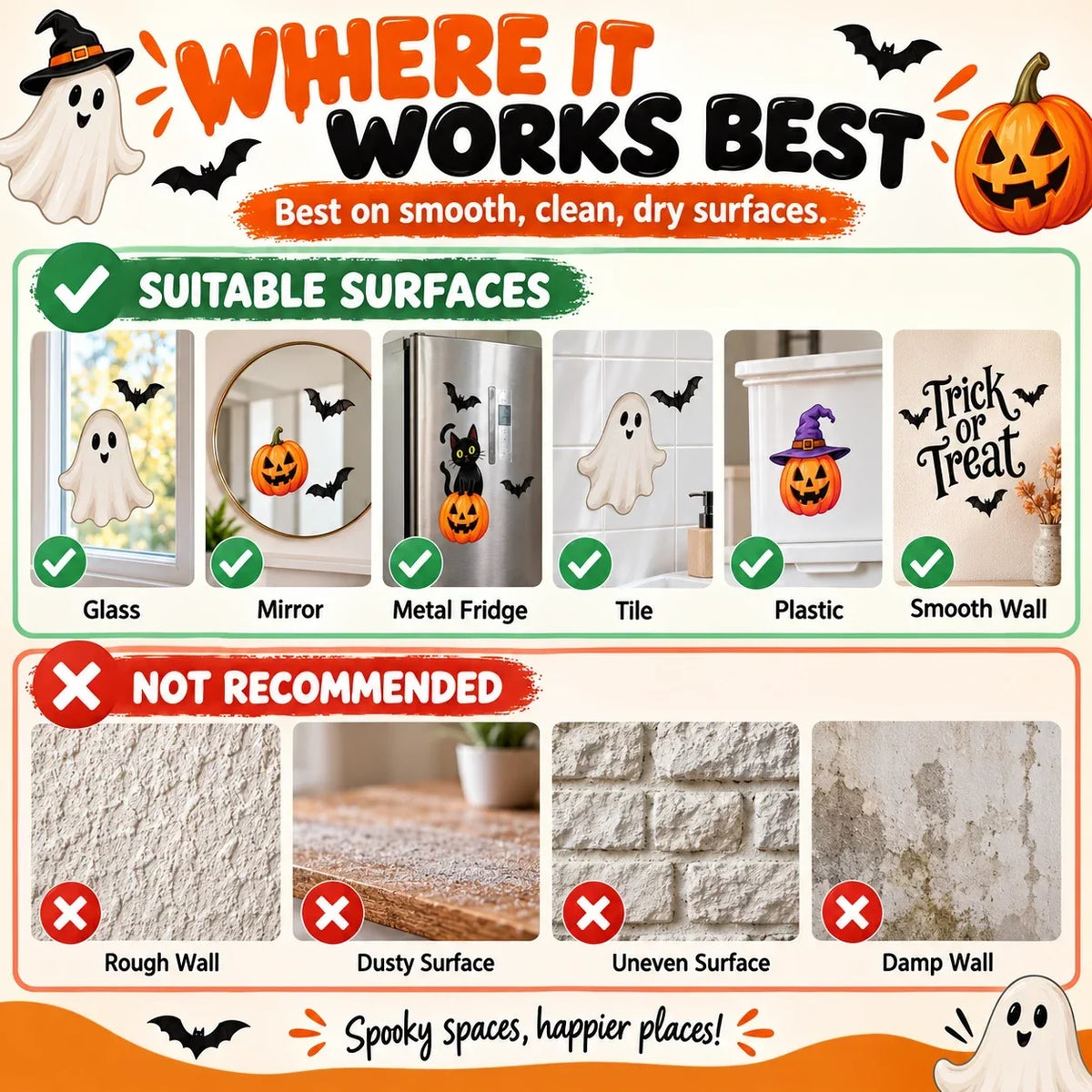 Realistic Spooky Wall & Window Stickers