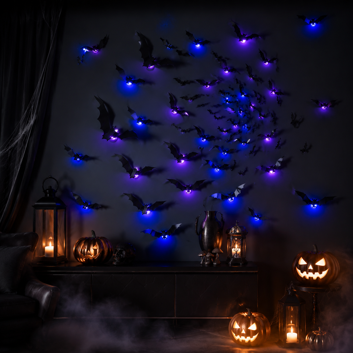 LED Glow Bat Wall Stickers