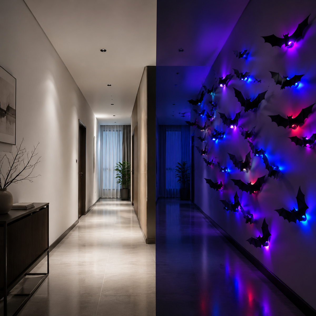LED Glow Bat Wall Stickers