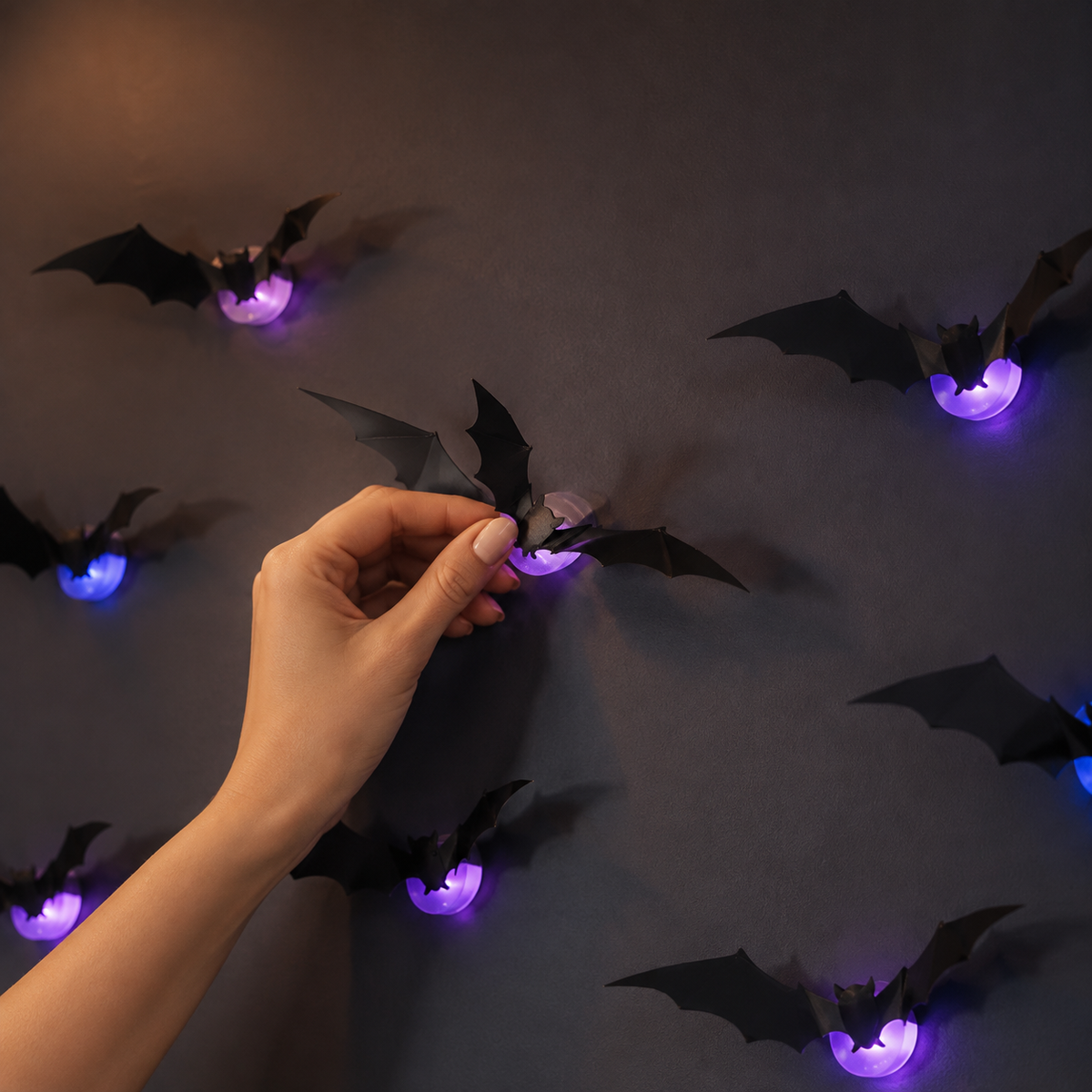 LED Glow Bat Wall Stickers
