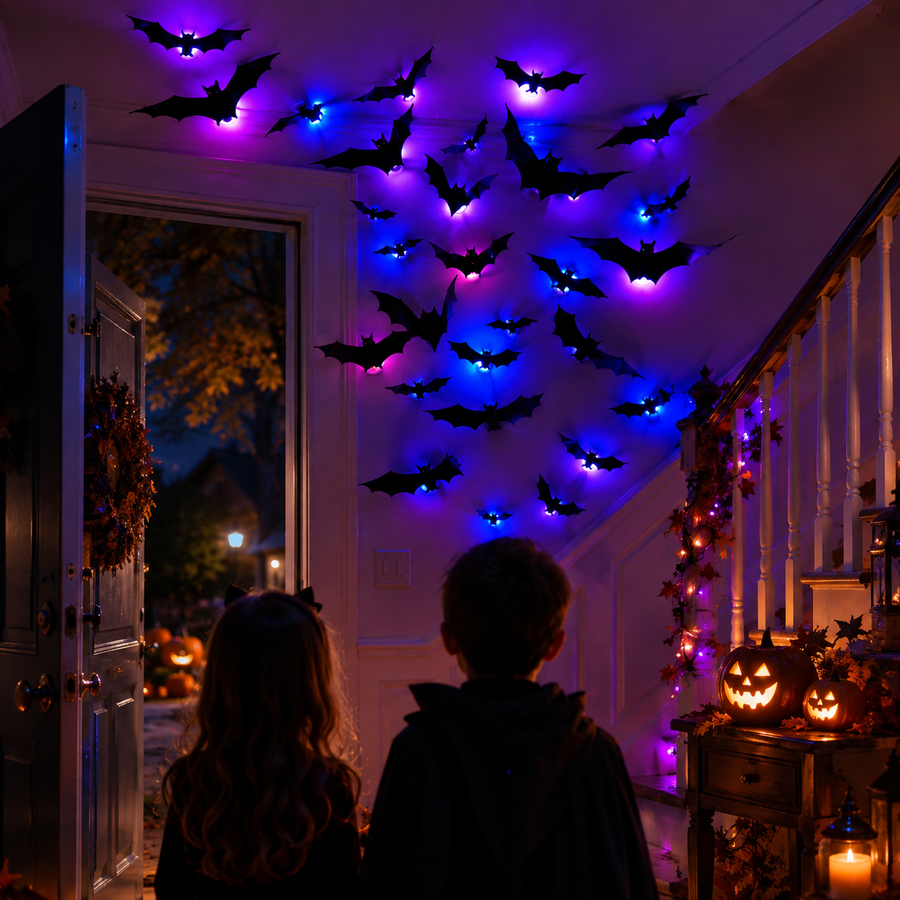 LED Glow Bat Wall Stickers