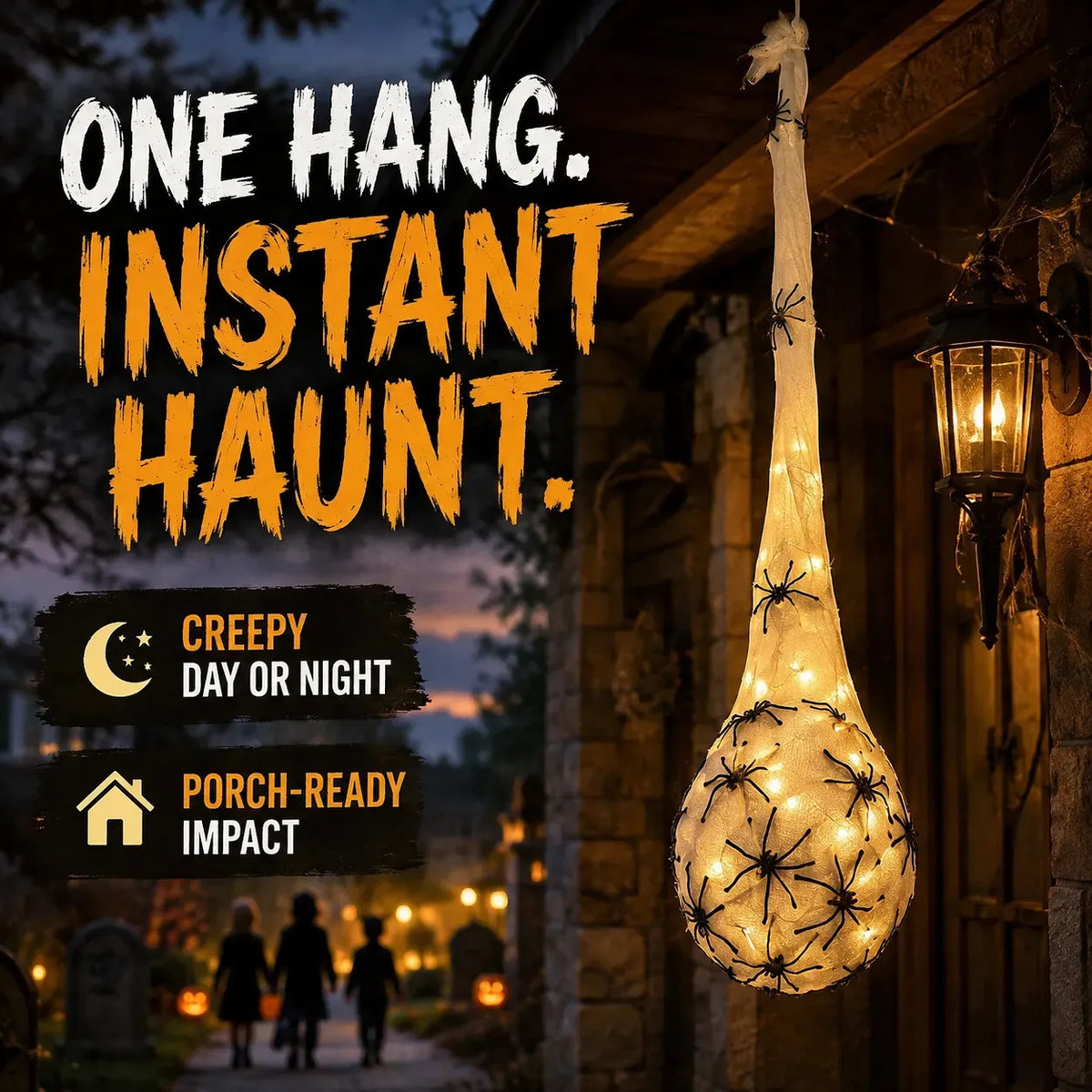 Light-Up Hanging Spider Egg Sac