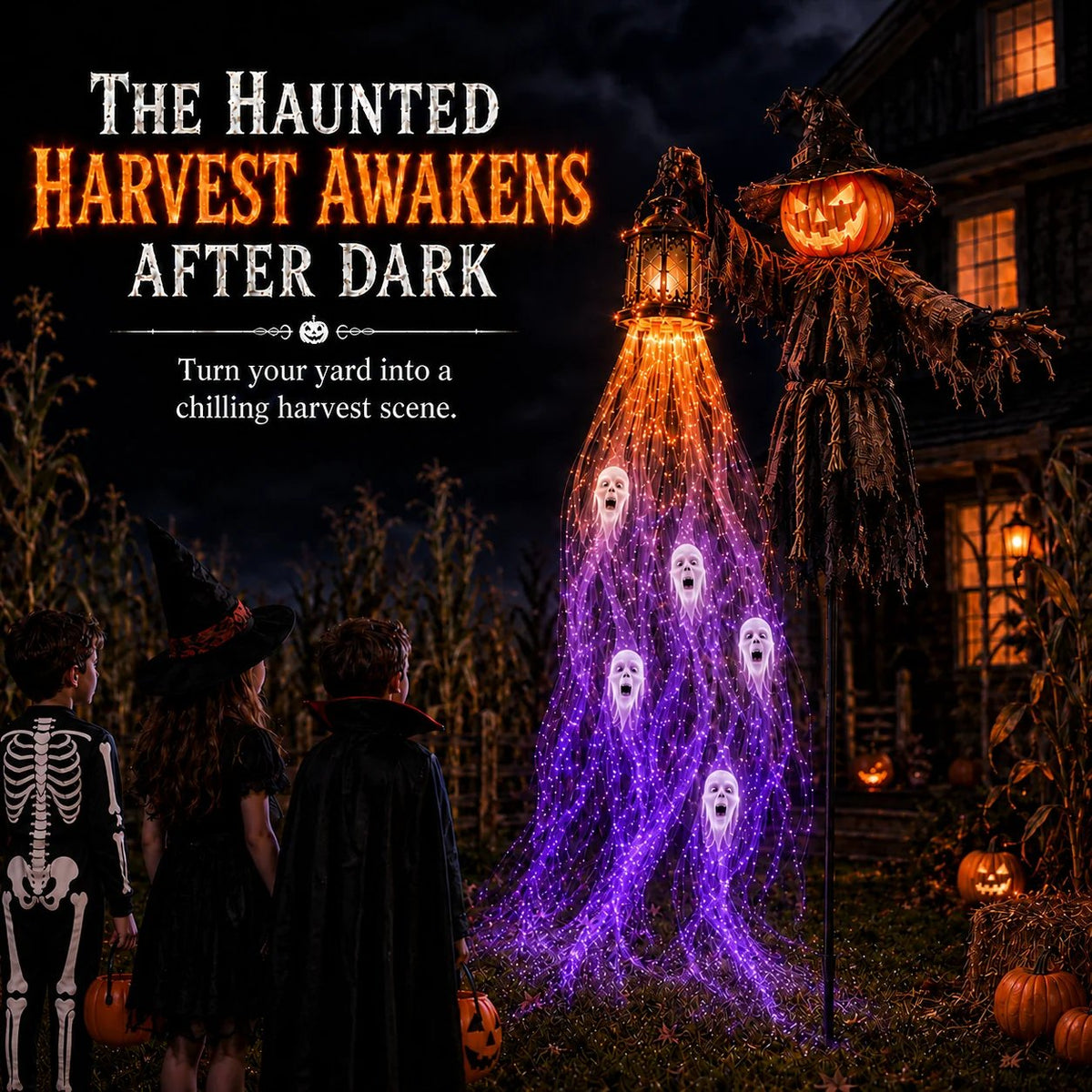 Animated Headless Horseman Garden Light