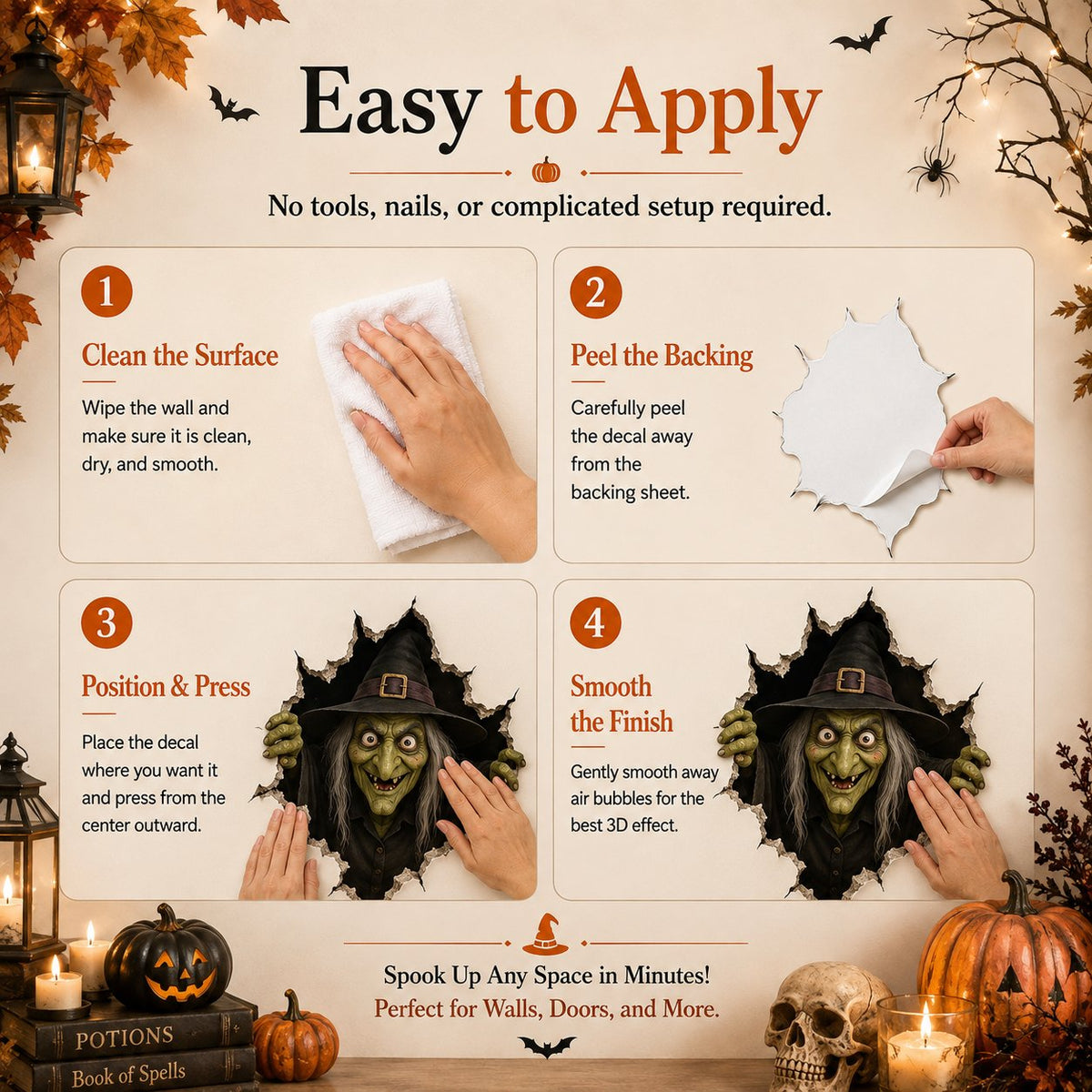 Halloween 3D Wall Decals